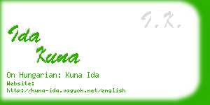 ida kuna business card